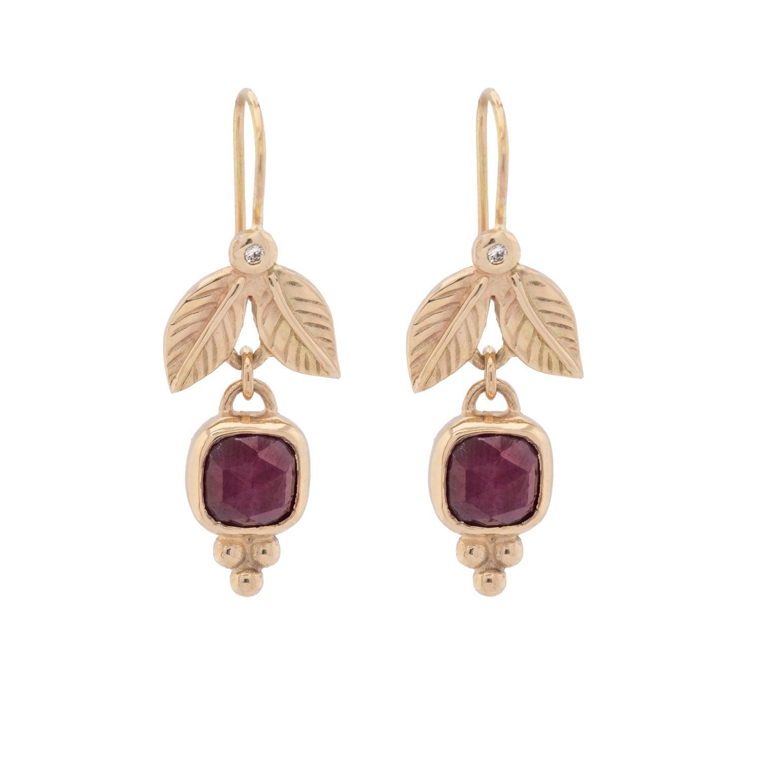 Adam & Eve 14k gold earrings - Kat Cadegan Jewellery