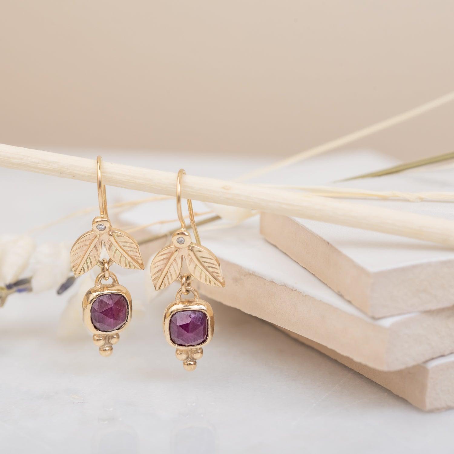 Adam & Eve 14k gold earrings - Kat Cadegan Jewellery