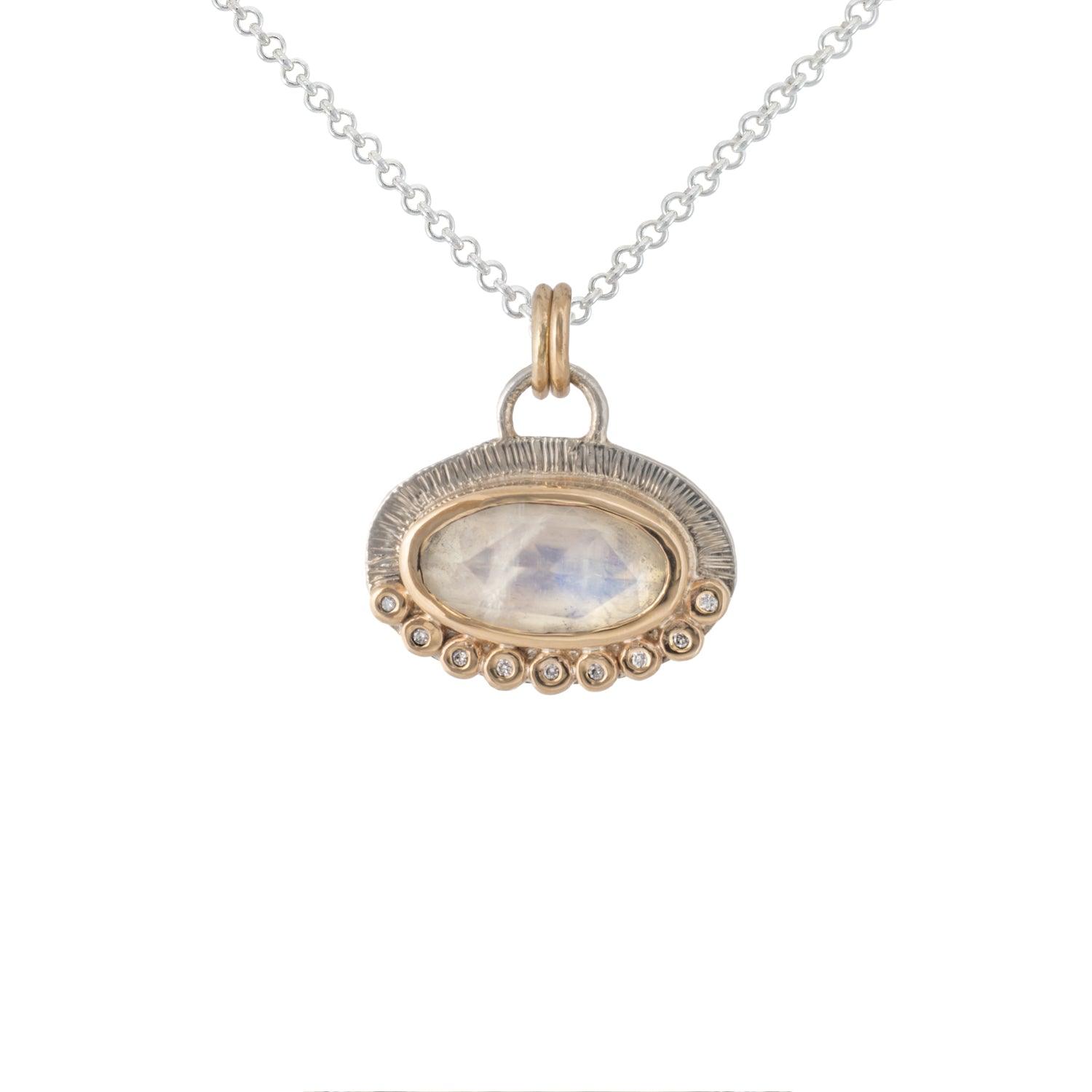 Alice - Gemstone & Diamond Pendant - Kat Cadegan Jewellery