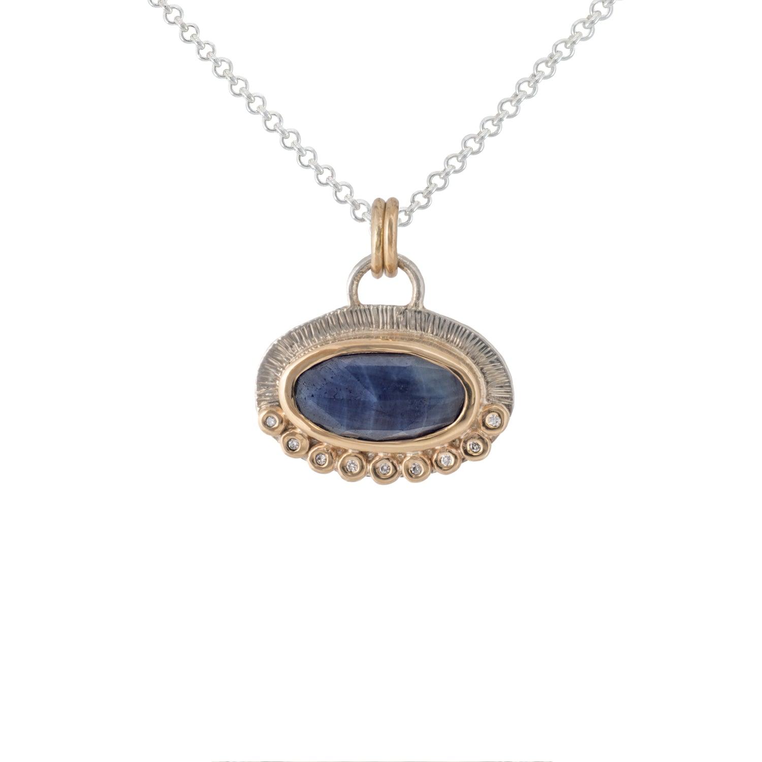 Alice - Gemstone & Diamond Pendant - Kat Cadegan Jewellery
