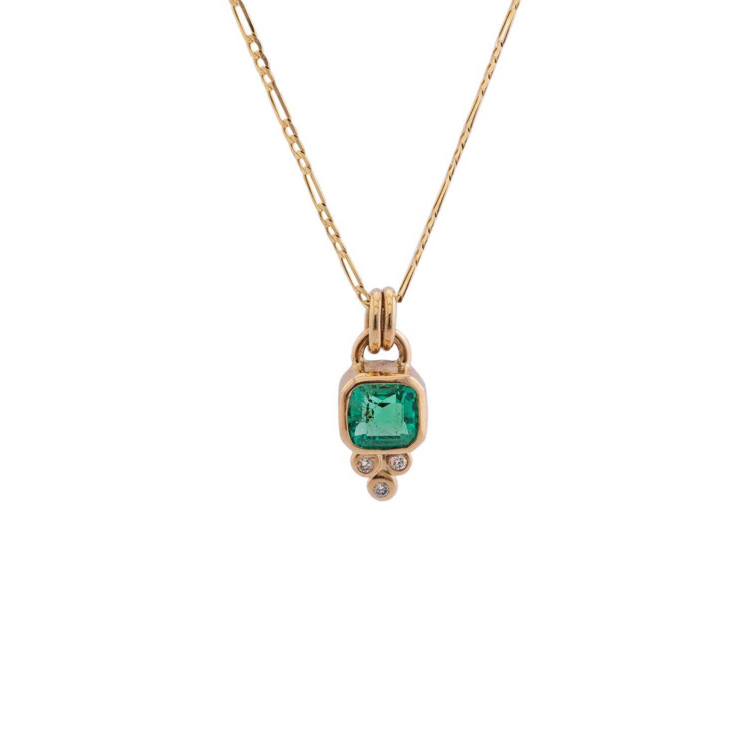 Ariel - 1.19ct Emerald Pendant - Kat Cadegan