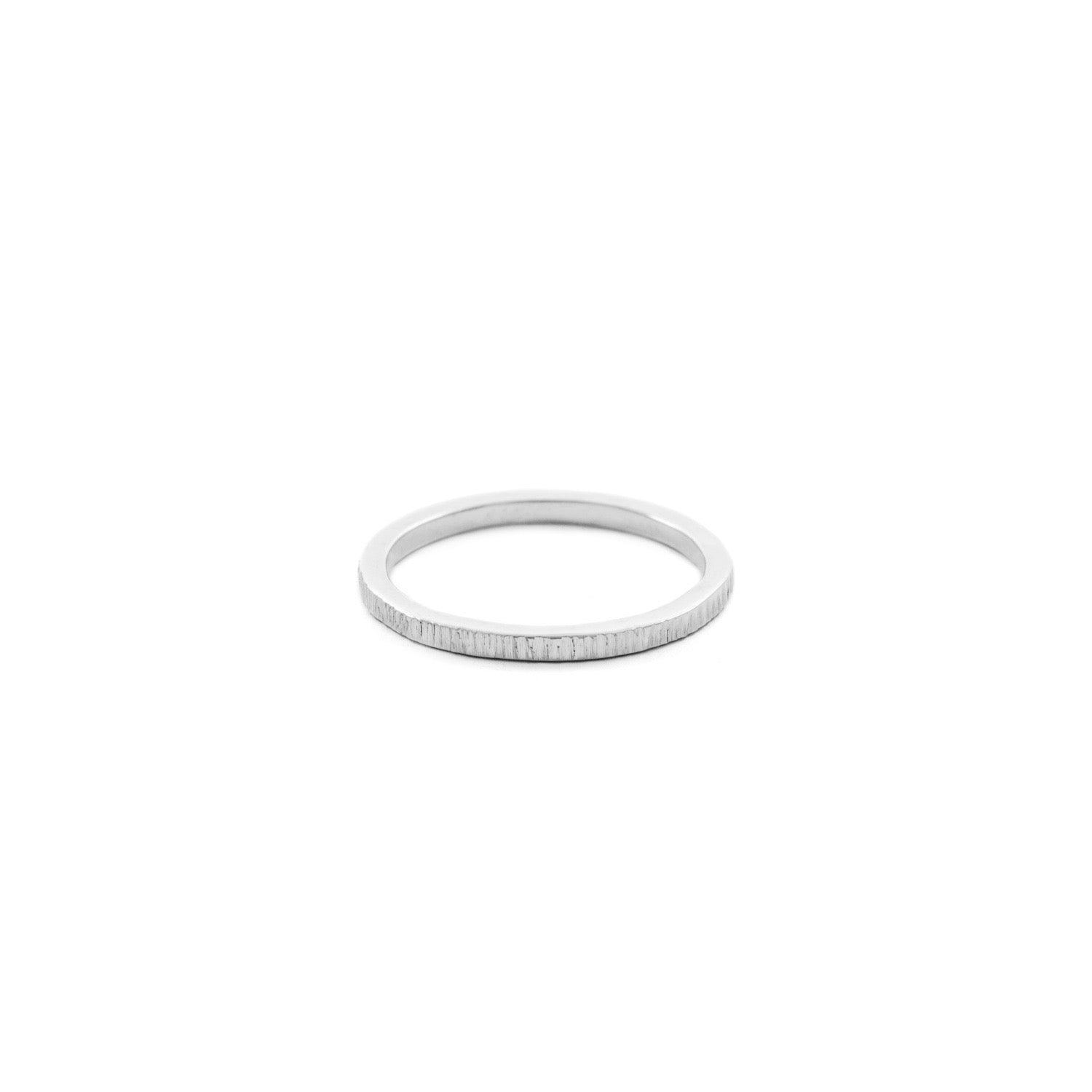 Bark 2mm Sterling Silver Wedding Band - Kat Cadegan Jewellery