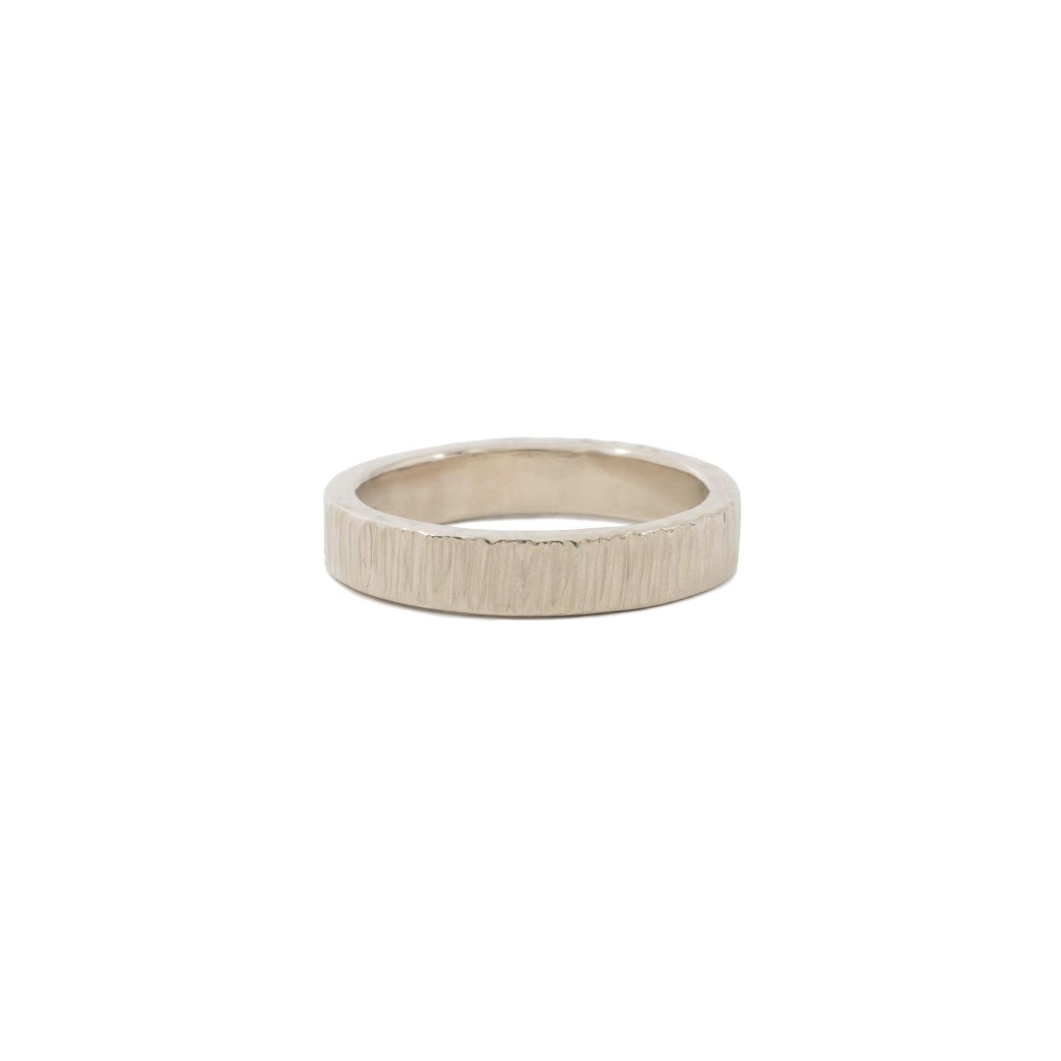 Bark 4mm 14k gold wedding band - Kat Cadegan Jewellery