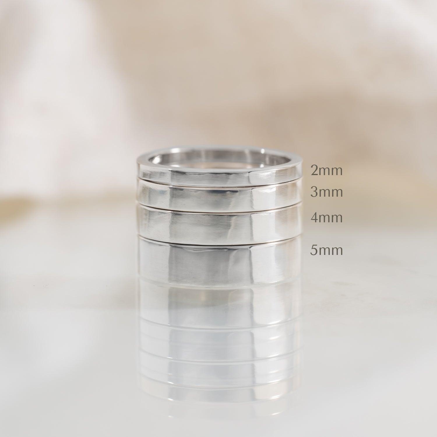 Classic 2mm Sterling Silver Wedding Band - Kat Cadegan Jewellery