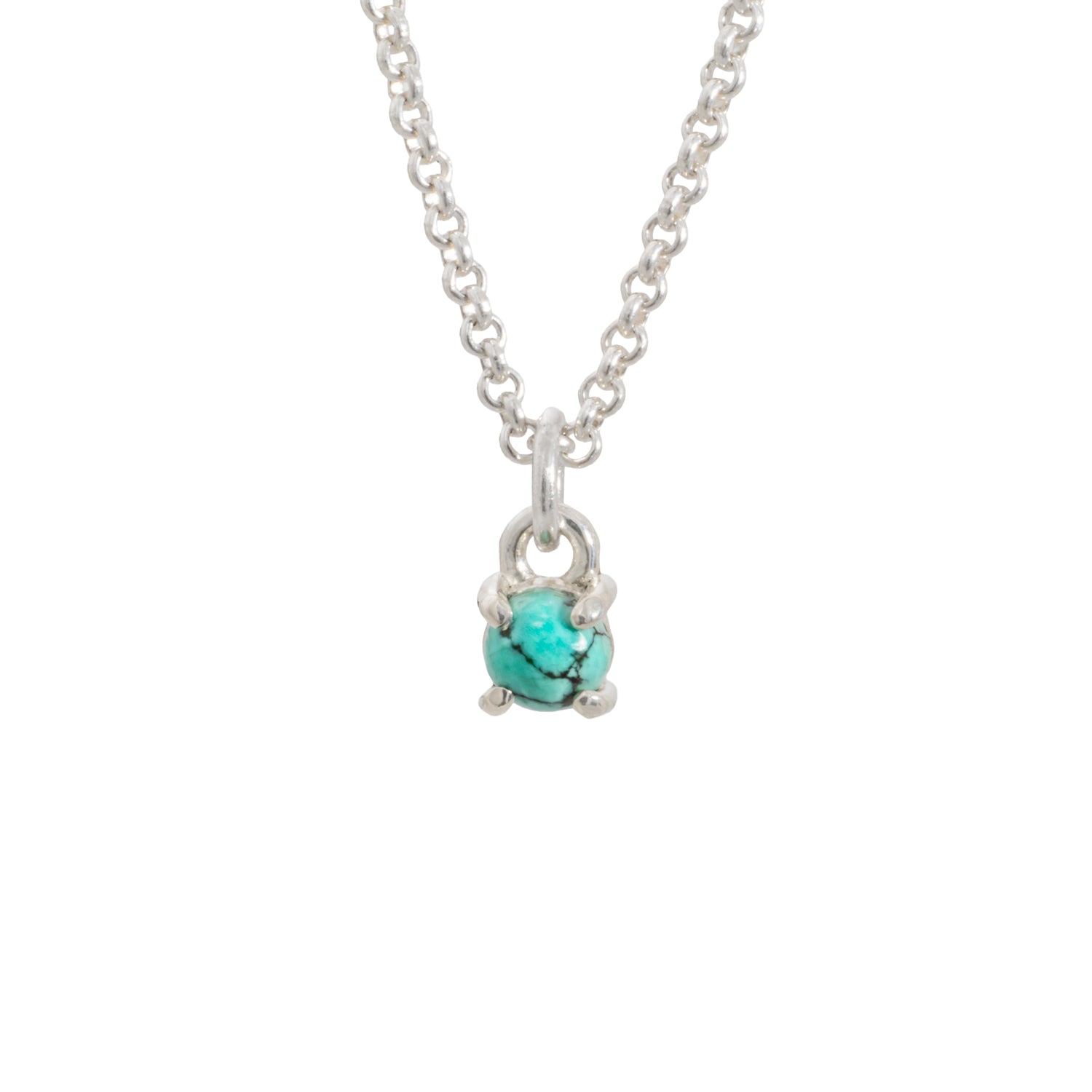 sterling silver birthstone pendant december turquoise