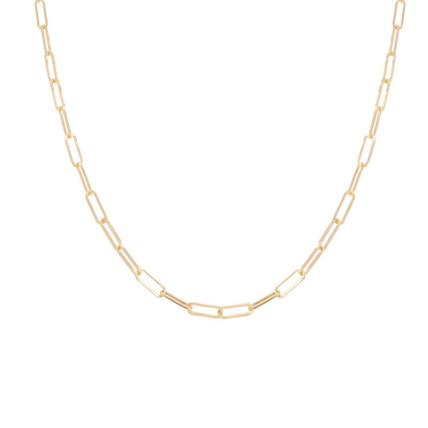 Delicate Paperclip - Yellow Gold Chain - Kat Cadegan