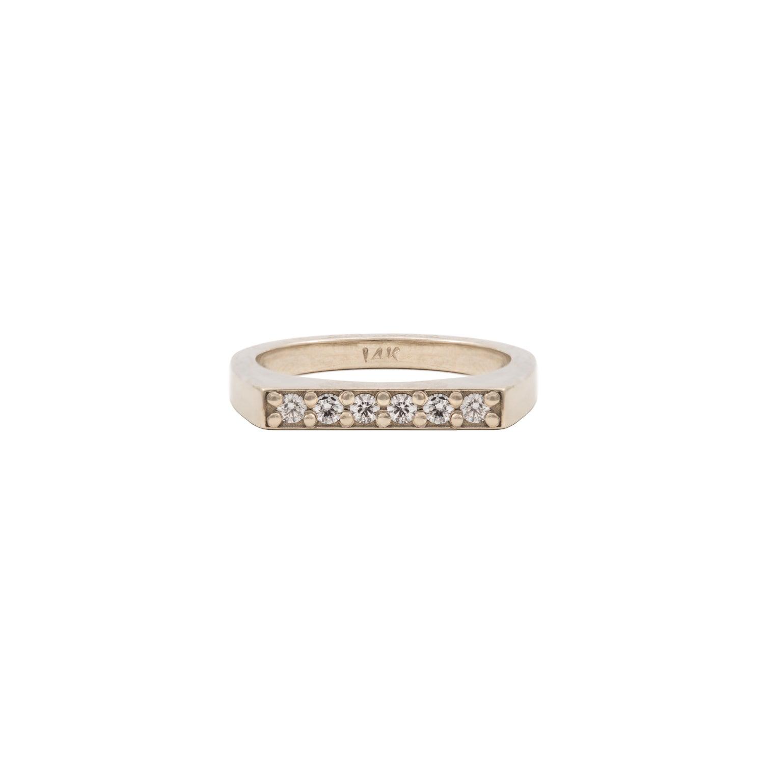 Estelle - diamond 14k white gold ring - Kat Cadegan Jewellery