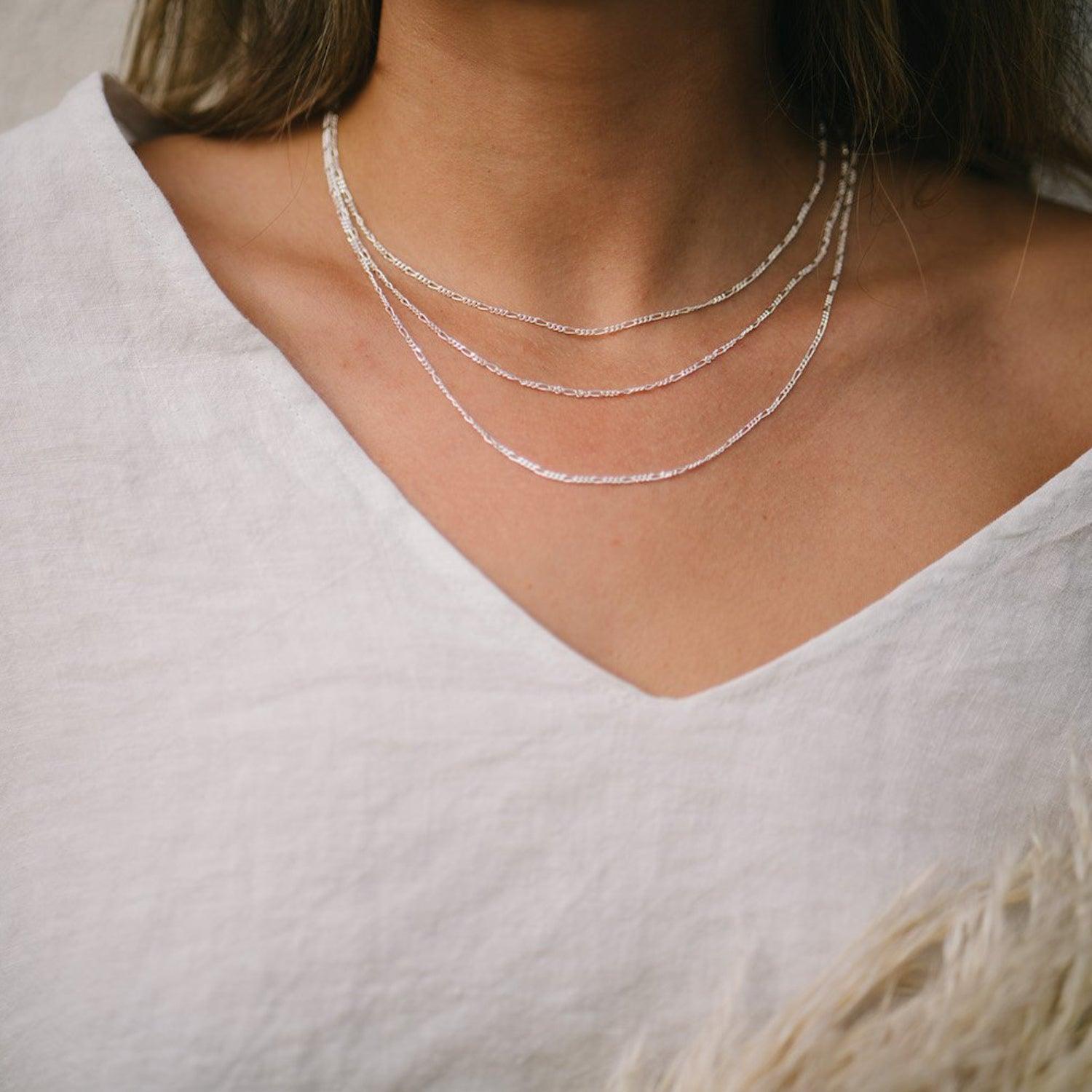 Figaro Chain - Sterling Silver - Kat Cadegan