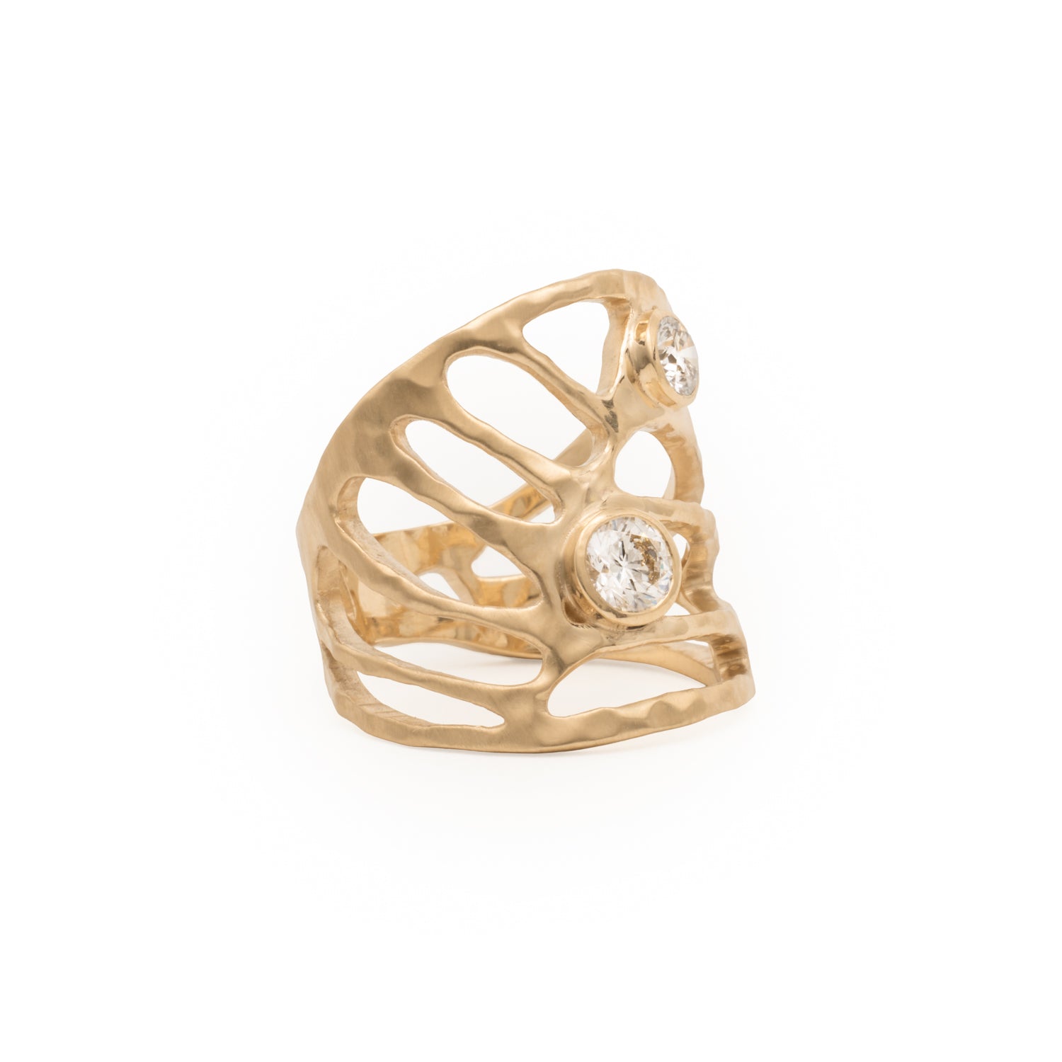 Jill gold cicada ring with diamonds - Kat Cadegan
