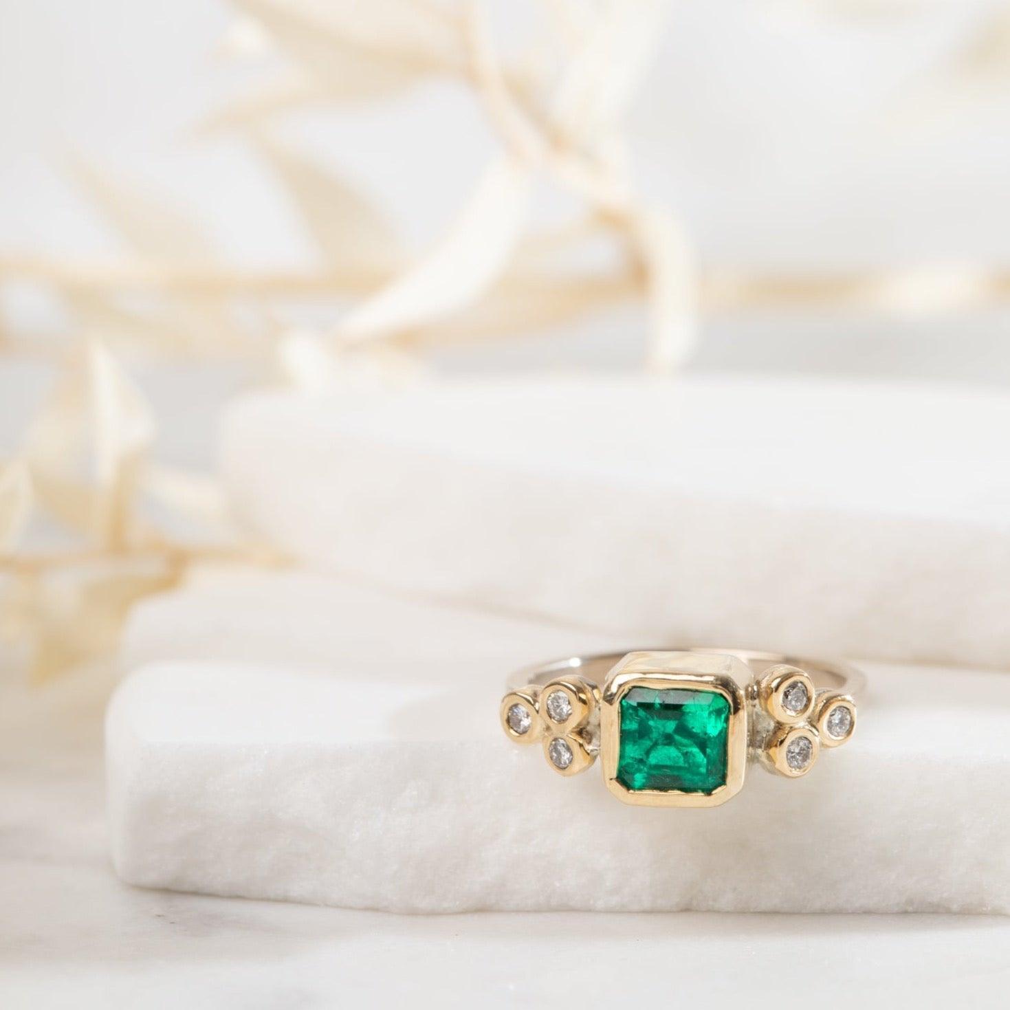 Julia - Emerald Ring - Kat Cadegan