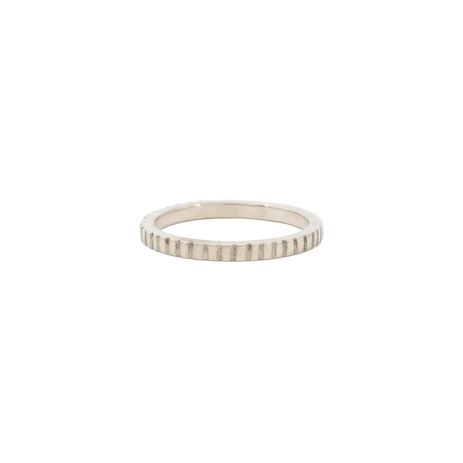 Linear 2mm Sterling Silver Wedding Band - Kat Cadegan Jewellery