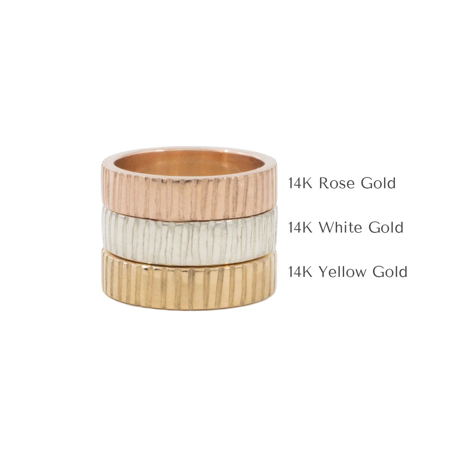 Linear 5mm Gold Wedding Band - Kat Cadegan Jewellery