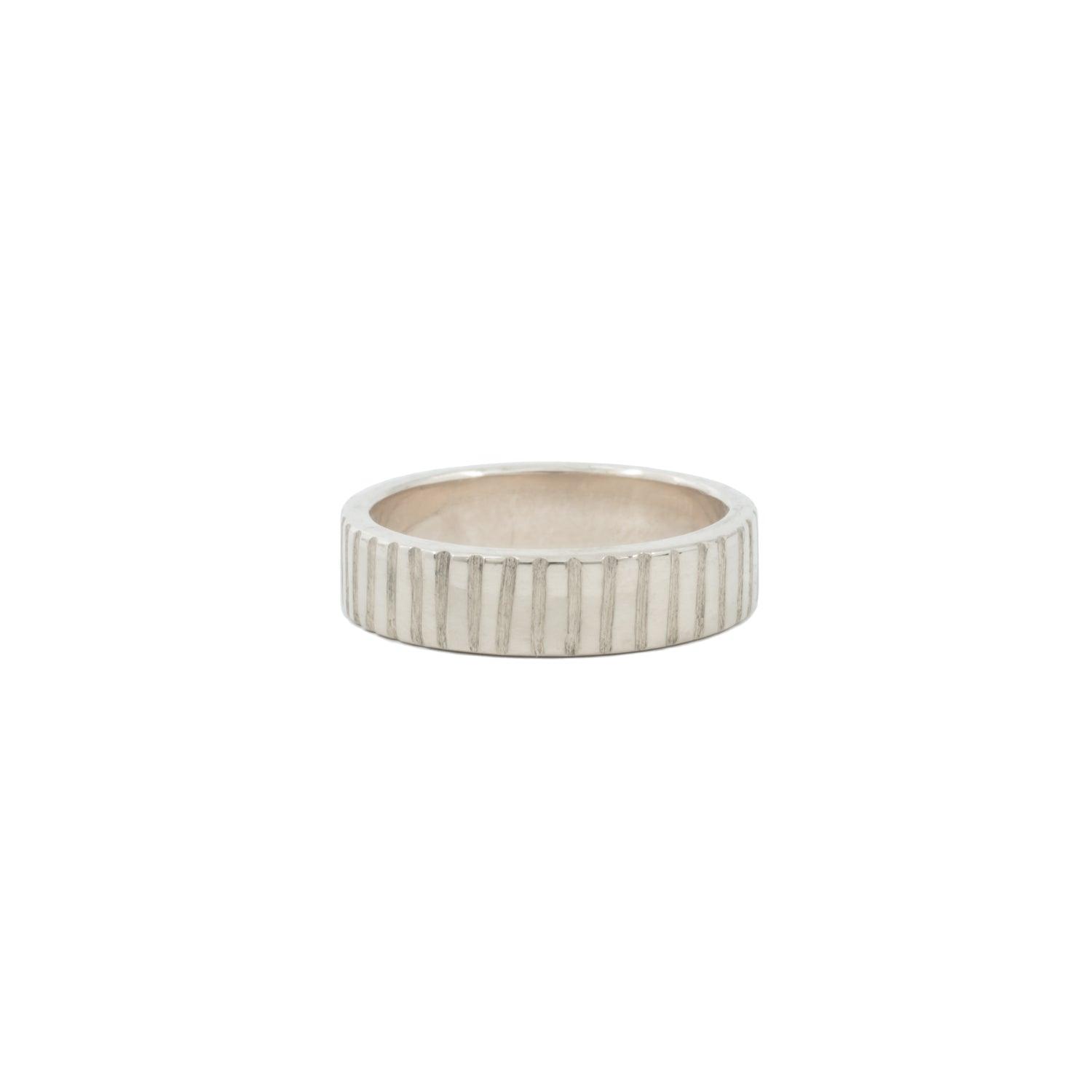 Linear 5mm Sterling Silver Band - Kat Cadegan Jewellery
