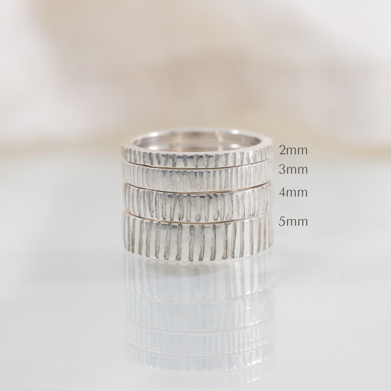Linear 5mm Sterling Silver Band - Kat Cadegan Jewellery
