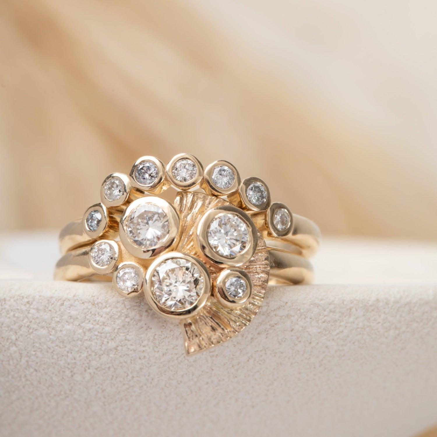 Marian - Gold rings with diamonds - Kat Cadegan