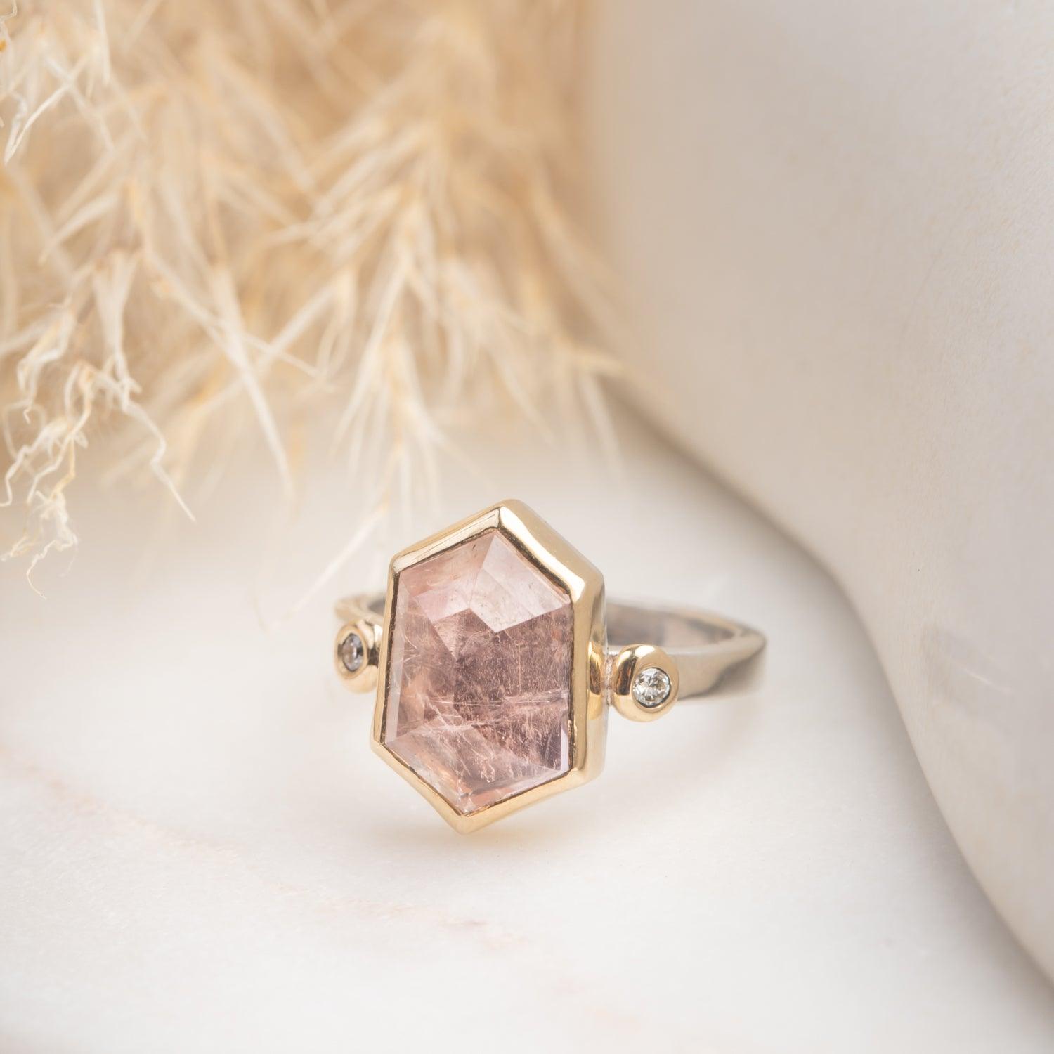 Morgana - Morganite ring - Kat Cadegan