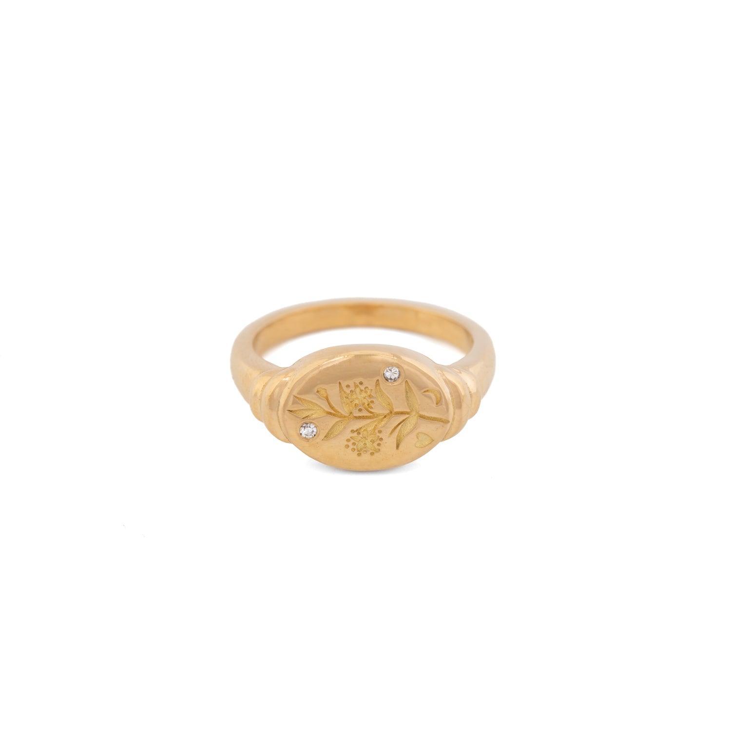 Myrtle Signet Ring - Kat Cadegan