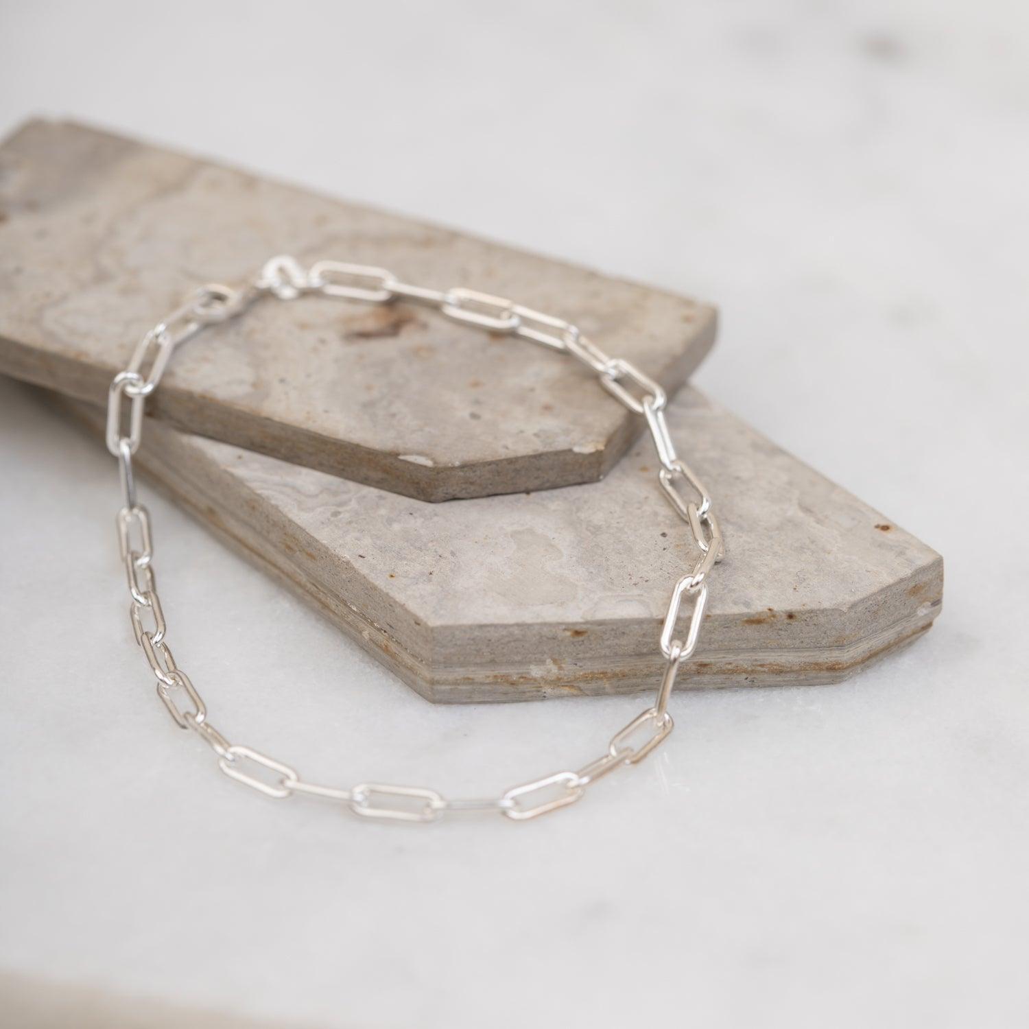 Paperclip Bracelet - sterling silver - Kat Cadegan