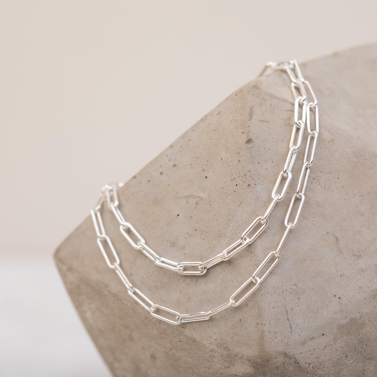 Paperclip Bracelet - sterling silver - Kat Cadegan