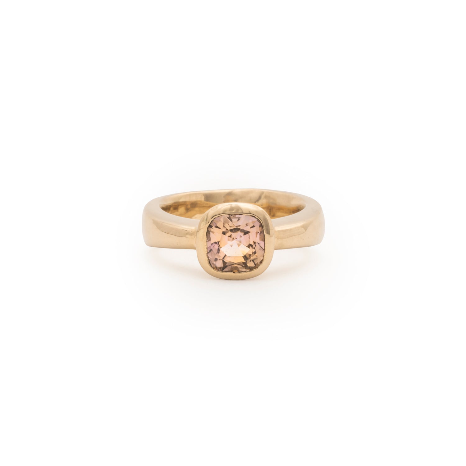 Kat Cadegan - Georgia Ring - Ready to Ship - Peach Tourmaline - 14k gold