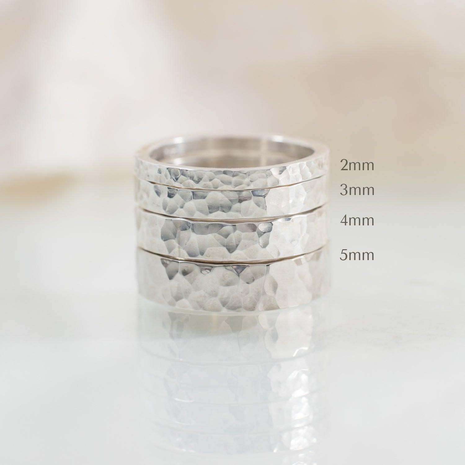 Pebble 3mm Sterling Silver Wedding Band - Kat Cadegan Jewellery