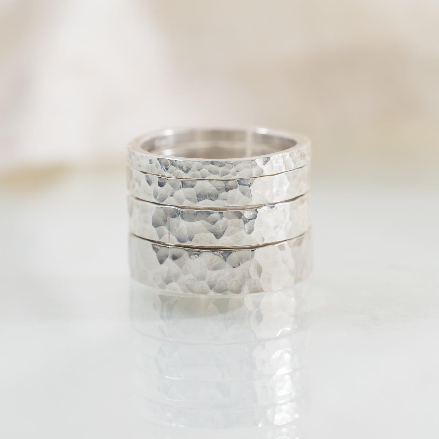 Pebble 4mm Sterling Silver Band - Kat Cadegan Jewellery