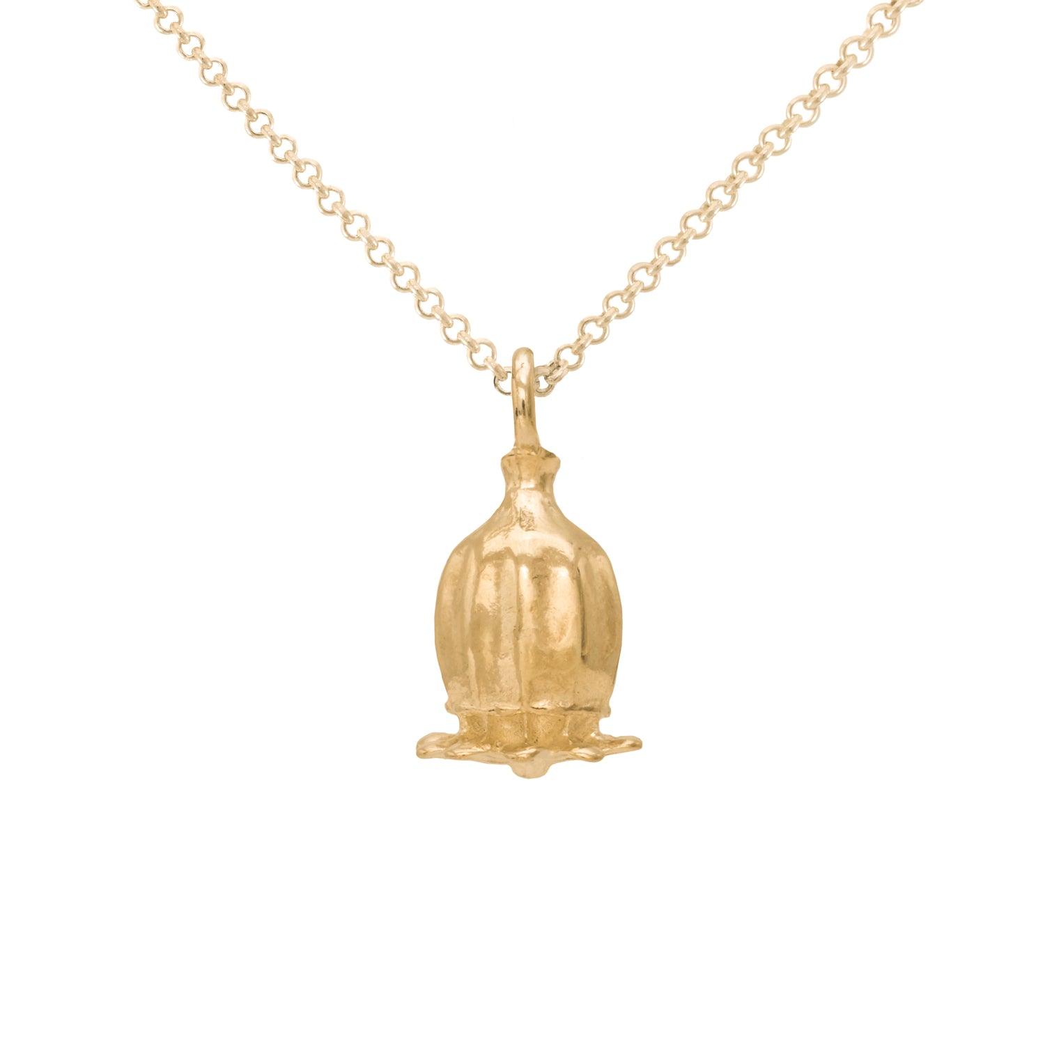 Poppy Gold Pendant - Kat Cadegan Jewellery