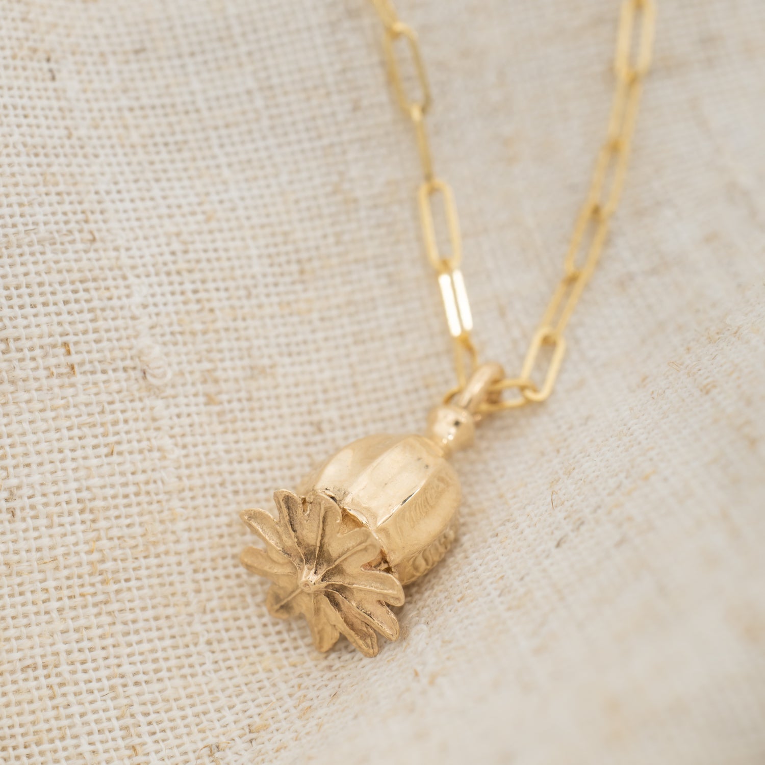Poppy Gold Pendant - Kat Cadegan Jewellery