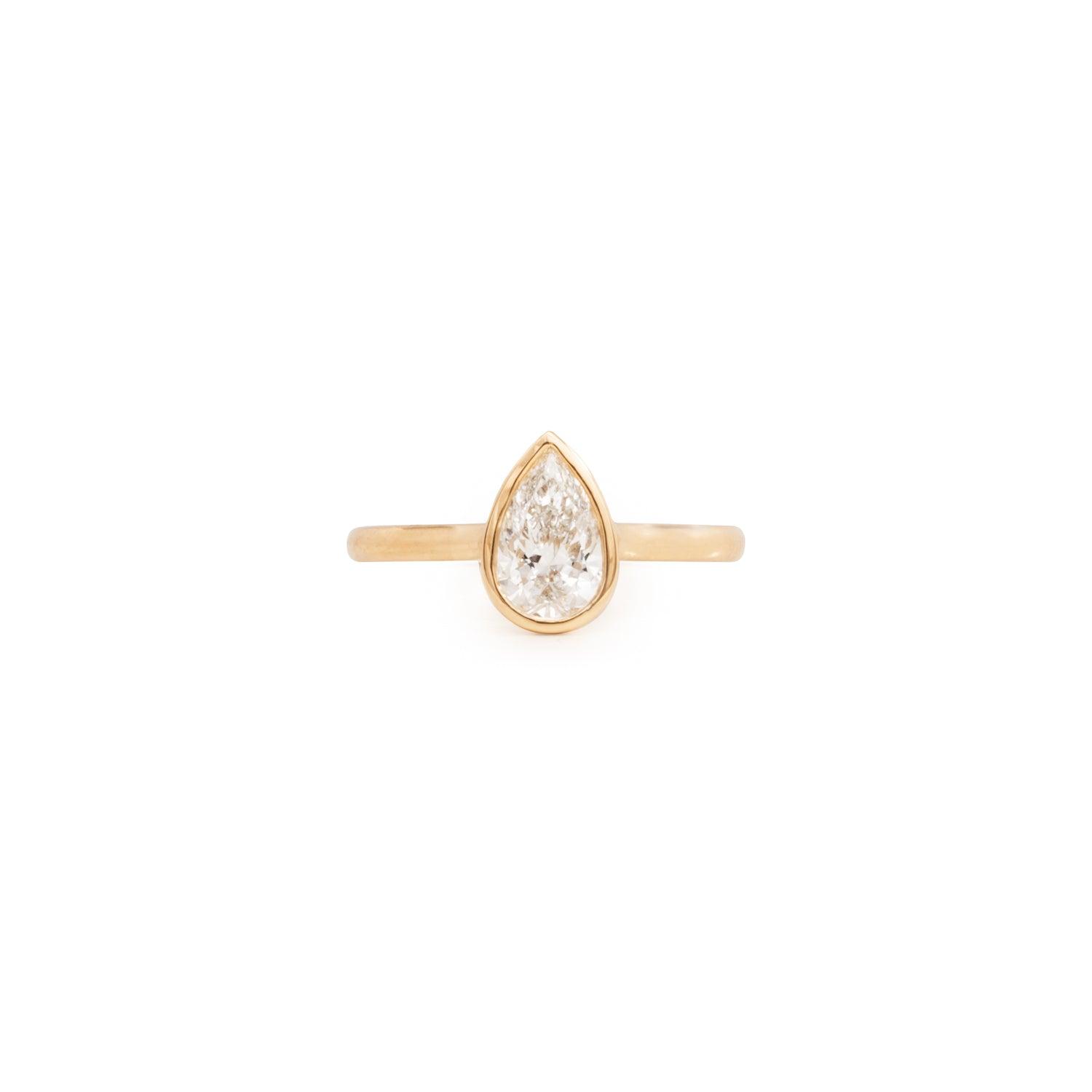 Rosie - Pear Diamond Ring - Kat Cadegan Jewellery