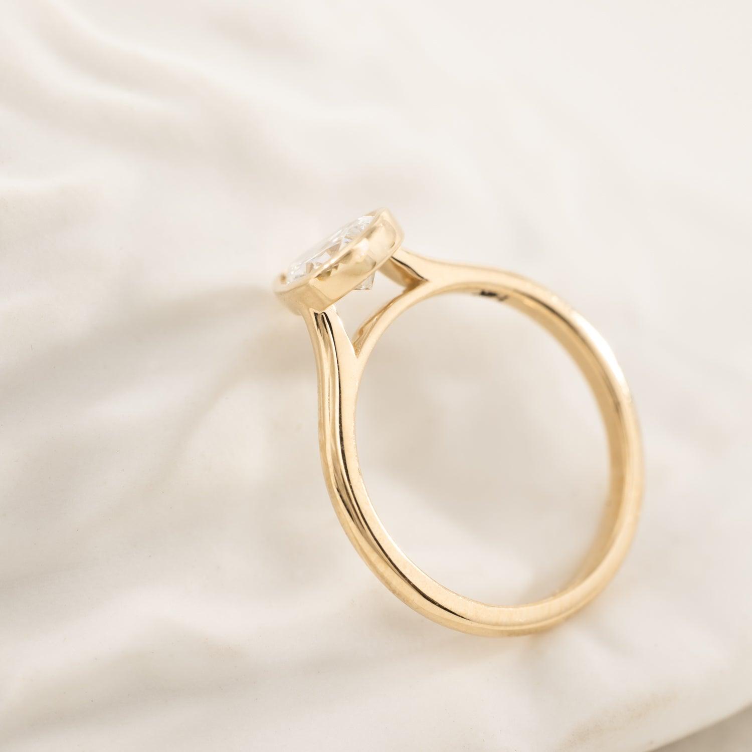 Rosie - Pear Diamond Ring - Kat Cadegan Jewellery