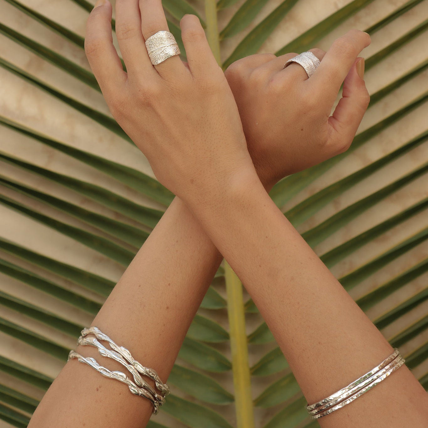 Willow Bangle, Sterling Silver.