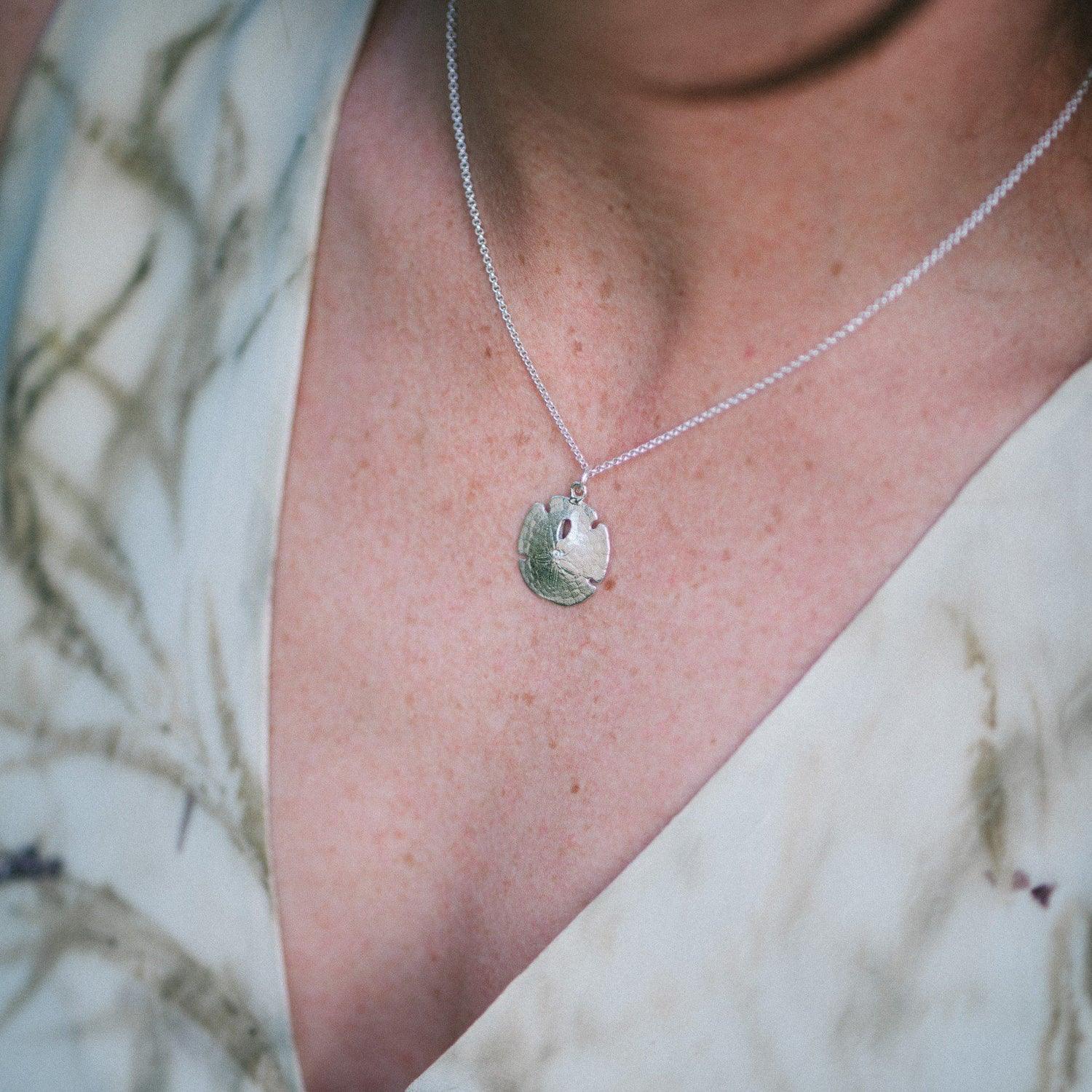 Sand Dollar Pendant Bronze - Kat Cadegan Jewellery