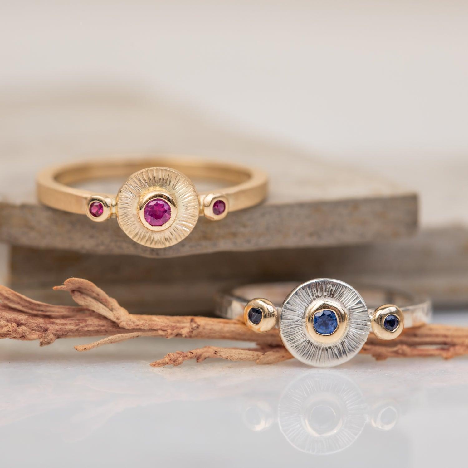 Solaris Sterling Silver Ring - Kat Cadegan Jewellery