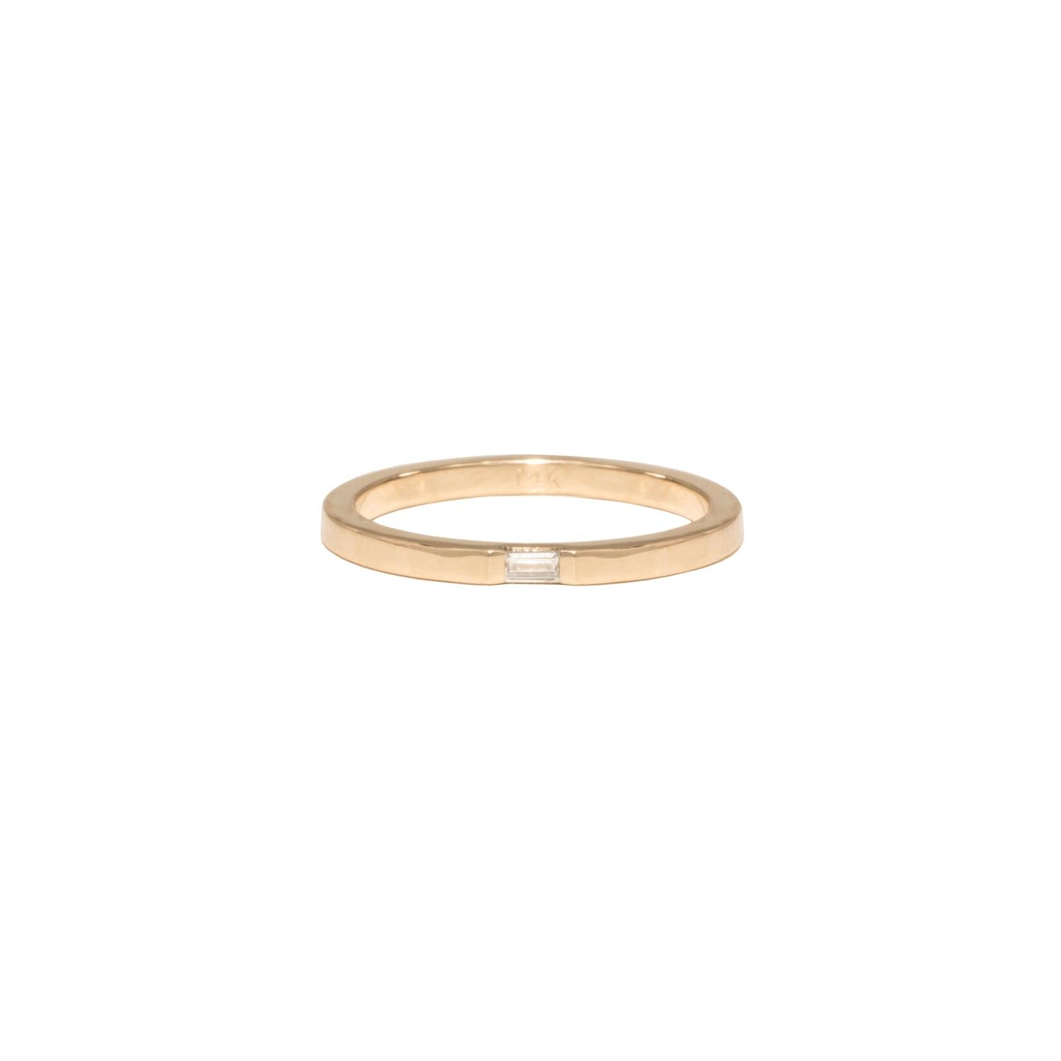 Sylvie - baguette diamond 14k gold ring - Kat Cadegan Jewellery