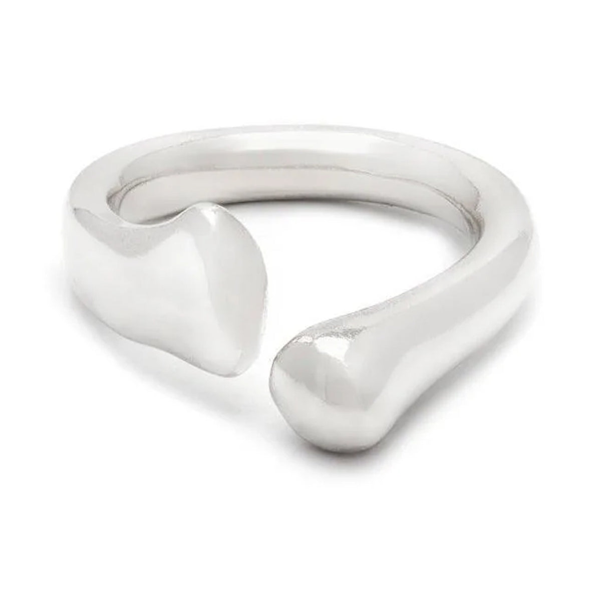 Wing Bone Ring in sterling silver, open band cast from a wing bone