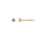 2 mm gemstone 14k gold studs - Kat Cadegan