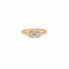 14k diamond ring with emerald diamond.