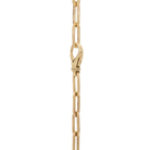 Handcrafted paperclip chain 14k gold