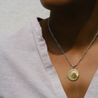 Honey Bee Pendant and Paperclip Chain