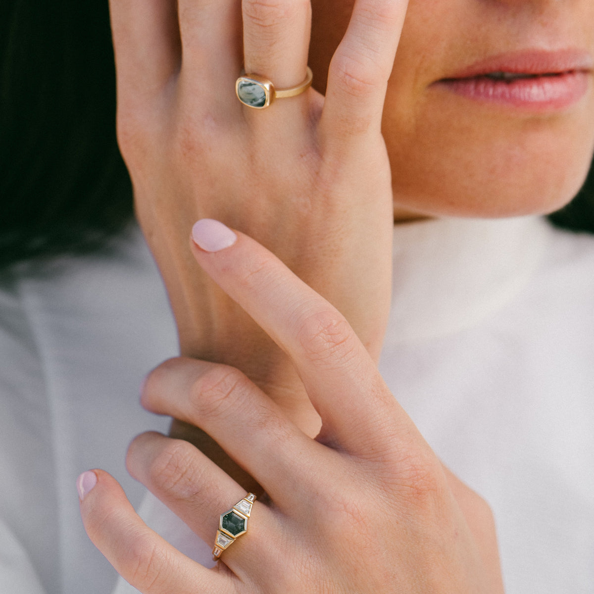 Joni - One of a kind - Ready to ship - Hexagon Sapphire