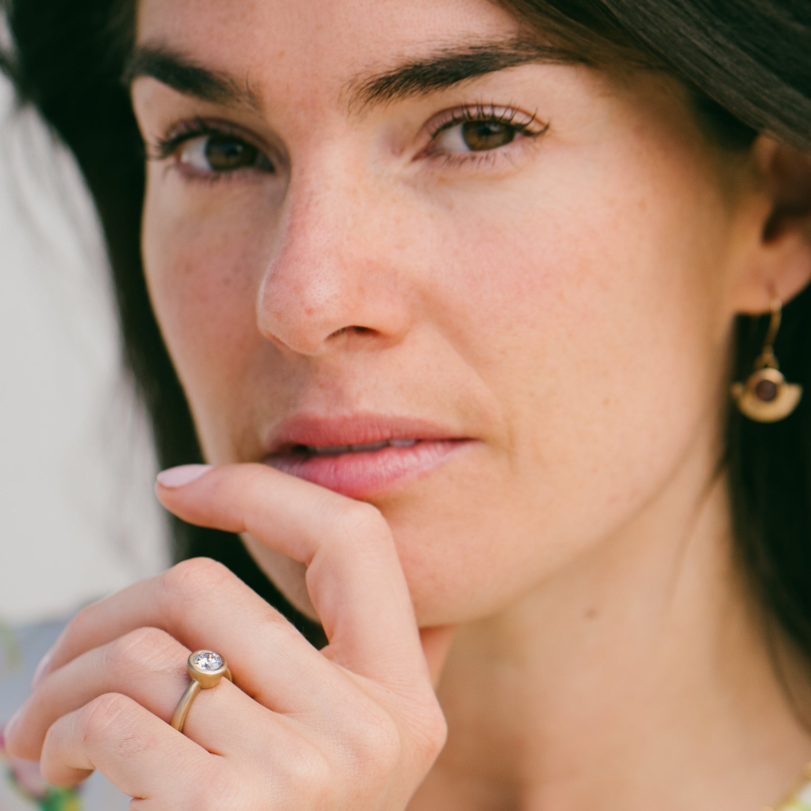 Yevheniia Round - Ready to Ship - 14k gold - Kat Cadegan Jewellery