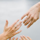 Amira Diamond and Salt and Pepper Rings - Ready to ship - 14k gold - Kat Cadegan Jewellery
