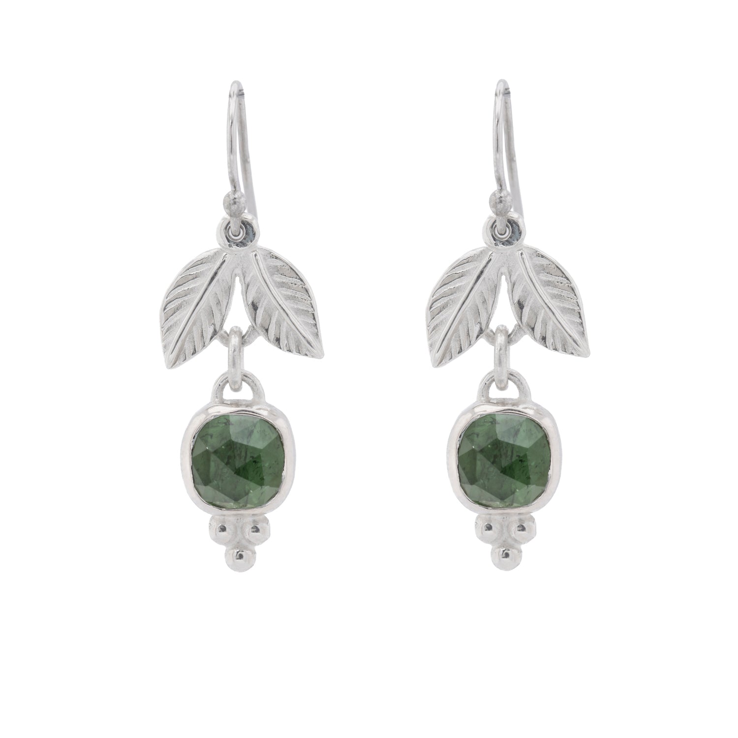 Adam and Eve Earring Green Tourmaline