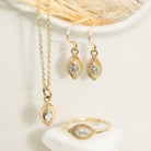 Ajna - Diamond 14k gold Earrings - Kat Cadegan Jewellery