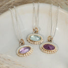 Alice - Gemstone & Diamond Pendant - Kat Cadegan Jewellery