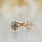 Amira - 1.1ct rose cut Diamond 14k gold ring - Kat Cadegan Jewellery