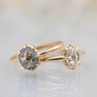 Amira - 1.99ct rose cut S&P Diamond 14k gold ring - Kat Cadegan Jewellery
