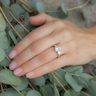 Audrey - Aquamarine and Diamond Ring - Kat Cadegan