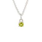sterling silver birthstone pendant august peridot