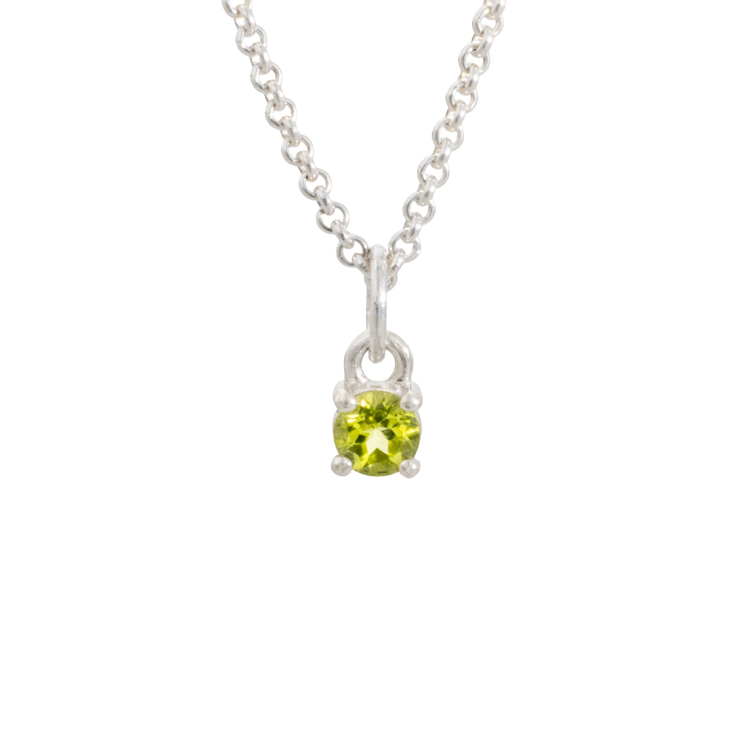 sterling silver birthstone pendant august peridot